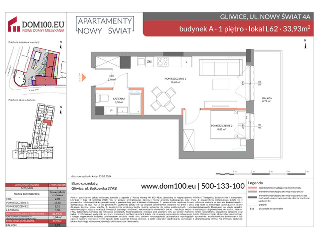 Komercyjne w inwestycji Apartamenty Nowy Świat, symbol L62 » nportal.pl