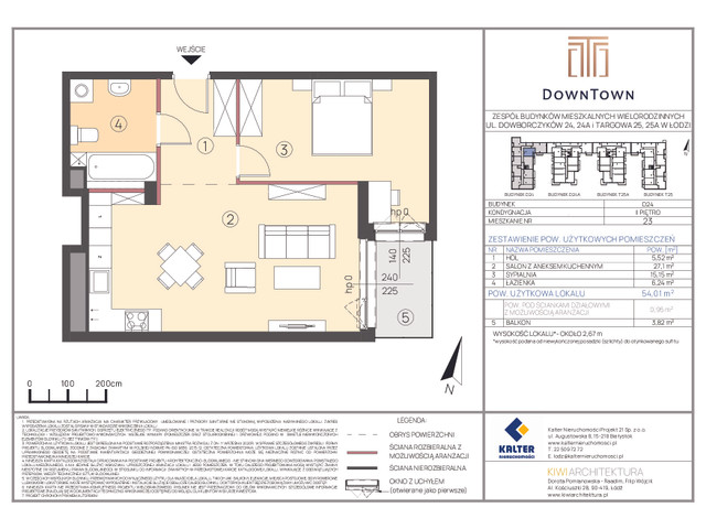 Mieszkanie w inwestycji DownTown, symbol D24_23 » nportal.pl