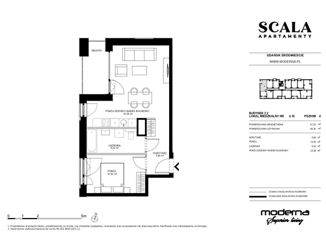 Mieszkanie w inwestycji Apartamenty Scala, symbol 2.2-4.7 » nportal.pl