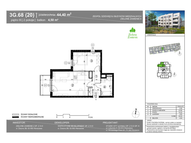Mieszkanie w inwestycji Zielone Zamienie Etap IX, symbol 3G.20 » nportal.pl