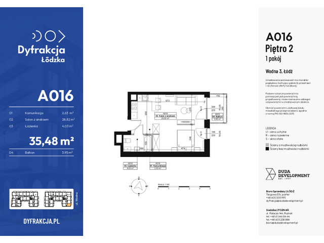 Mieszkanie w inwestycji Dyfrakcja Łódzka, symbol A016 » nportal.pl