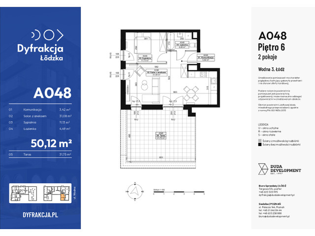 Mieszkanie w inwestycji Dyfrakcja Łódzka, symbol A048 » nportal.pl