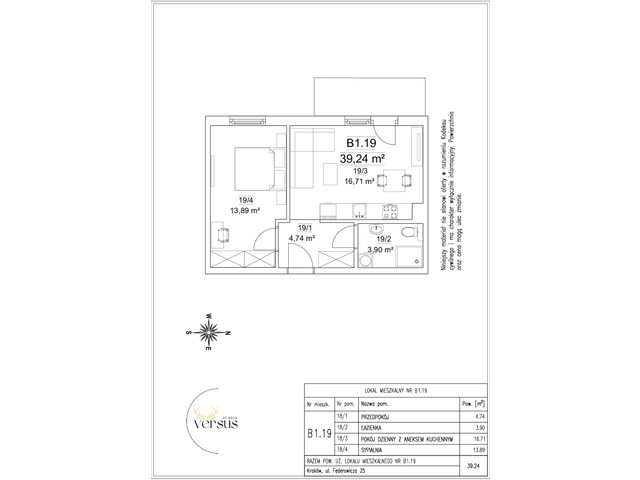 Mieszkanie w inwestycji Osiedle Versus, symbol B1/M19 » nportal.pl