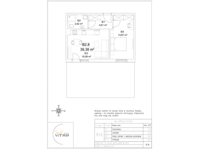 Mieszkanie w inwestycji Osiedle Versus, symbol B2/M8 » nportal.pl