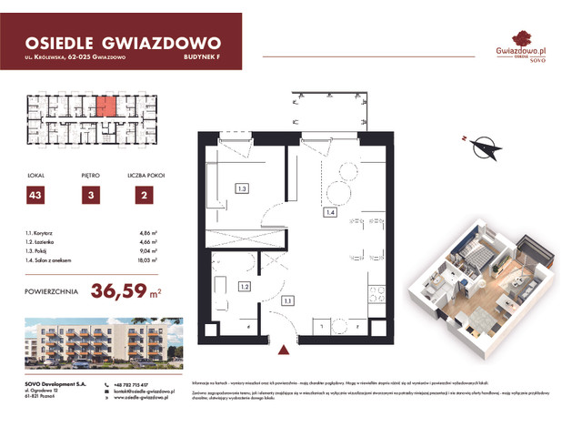 Mieszkanie w inwestycji Osiedle Gwiazdowo, symbol F43 » nportal.pl