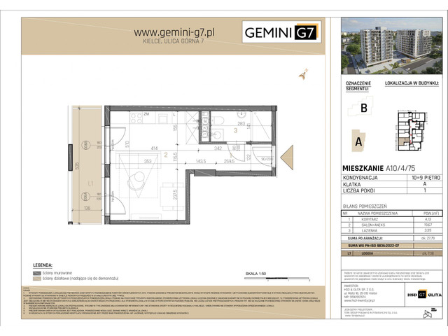 Mieszkanie w inwestycji GEMINI G7, symbol A10/4/75 » nportal.pl