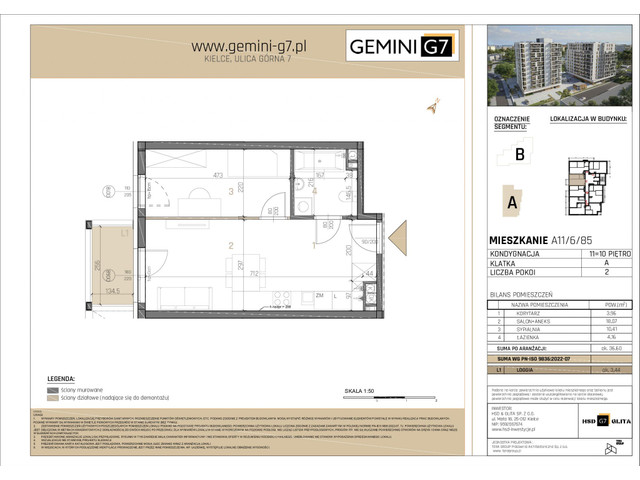 Mieszkanie w inwestycji GEMINI G7, symbol A11/6/85 » nportal.pl