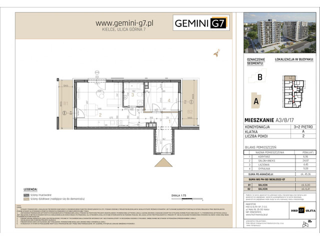 Mieszkanie w inwestycji GEMINI G7, symbol A3/8/17 » nportal.pl