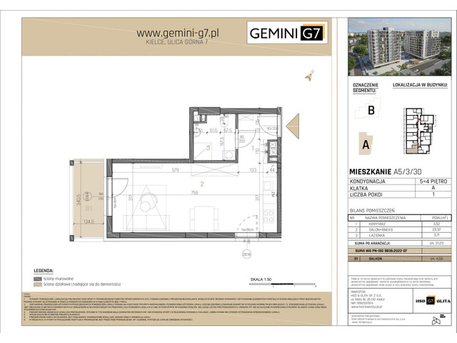 Mieszkanie w inwestycji GEMINI G7, symbol A5/3/30 » nportal.pl