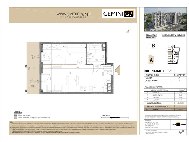 Mieszkanie w inwestycji GEMINI G7, symbol A5/6/33 » nportal.pl