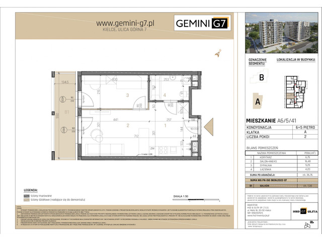 Mieszkanie w inwestycji GEMINI G7, symbol A6/5/41 » nportal.pl