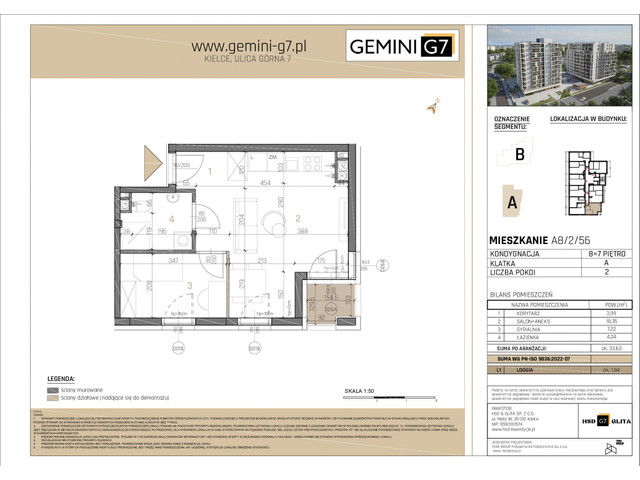 Mieszkanie w inwestycji GEMINI G7, symbol A8/2/56 » nportal.pl