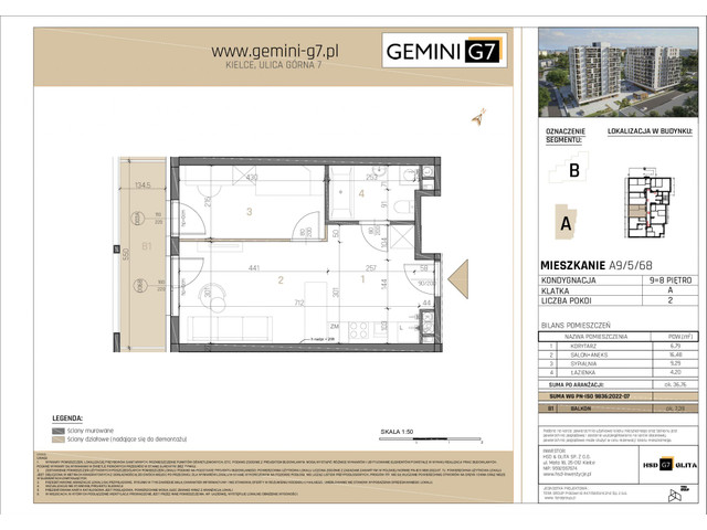 Mieszkanie w inwestycji GEMINI G7, symbol A9/5/68 » nportal.pl