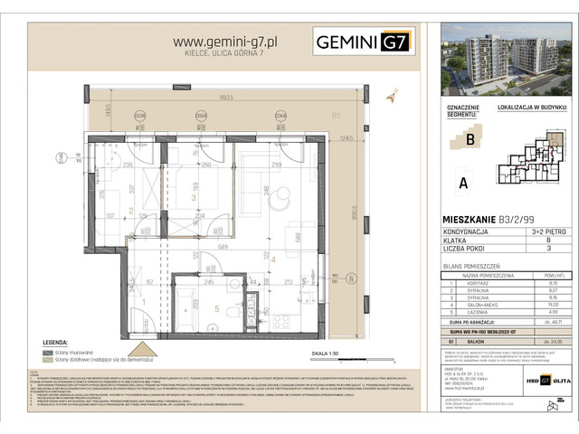 Mieszkanie w inwestycji GEMINI G7, symbol B3/2/99 » nportal.pl