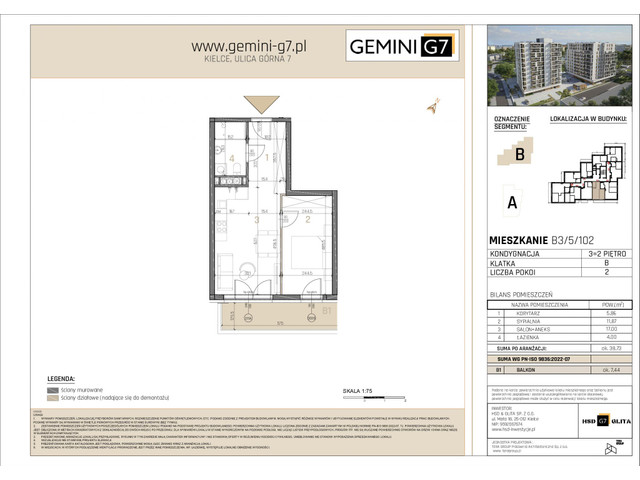 Mieszkanie w inwestycji GEMINI G7, symbol B3/5/102 » nportal.pl