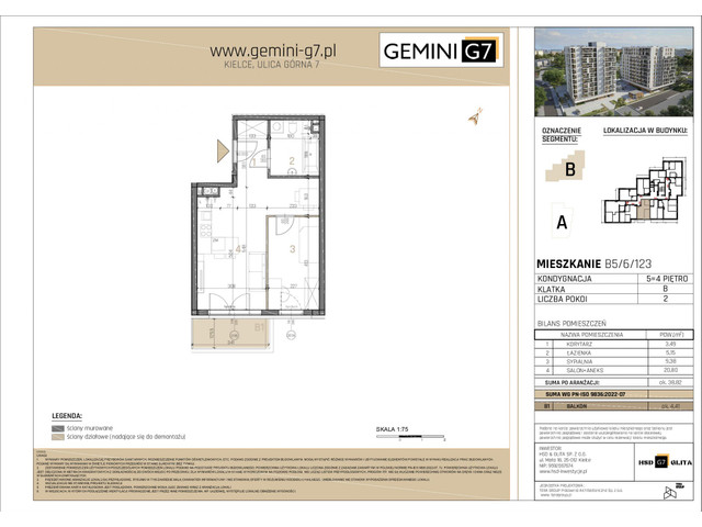 Mieszkanie w inwestycji GEMINI G7, symbol B5/6/123 » nportal.pl