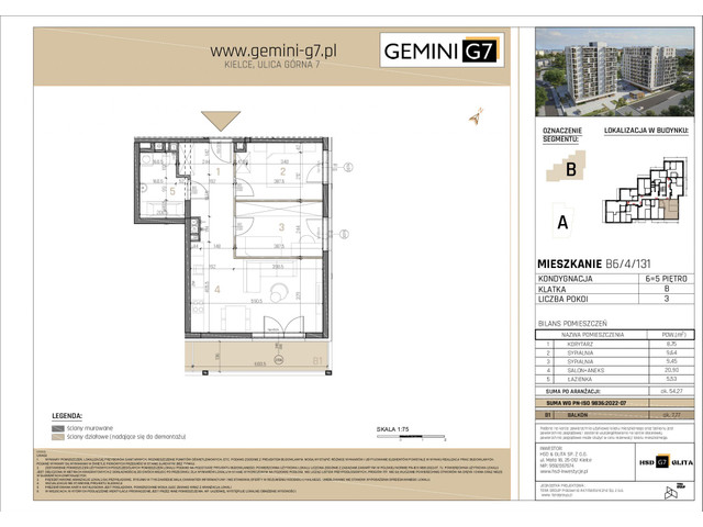 Mieszkanie w inwestycji GEMINI G7, symbol B6/4/131 » nportal.pl