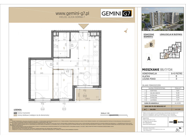 Mieszkanie w inwestycji GEMINI G7, symbol B6/7/134 » nportal.pl