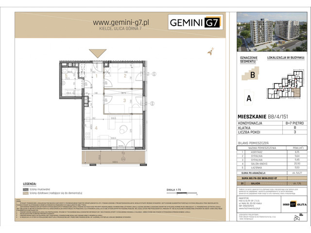 Mieszkanie w inwestycji GEMINI G7, symbol B8/4/151 » nportal.pl