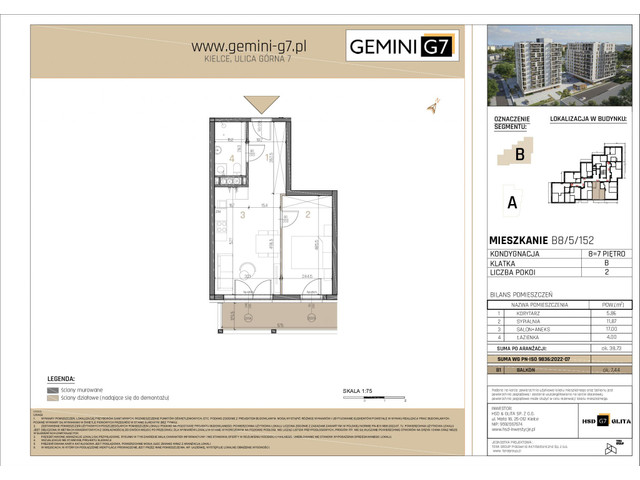 Mieszkanie w inwestycji GEMINI G7, symbol B8/5/152 » nportal.pl