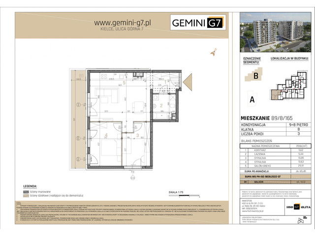 Mieszkanie w inwestycji GEMINI G7, symbol B9/8/165 » nportal.pl