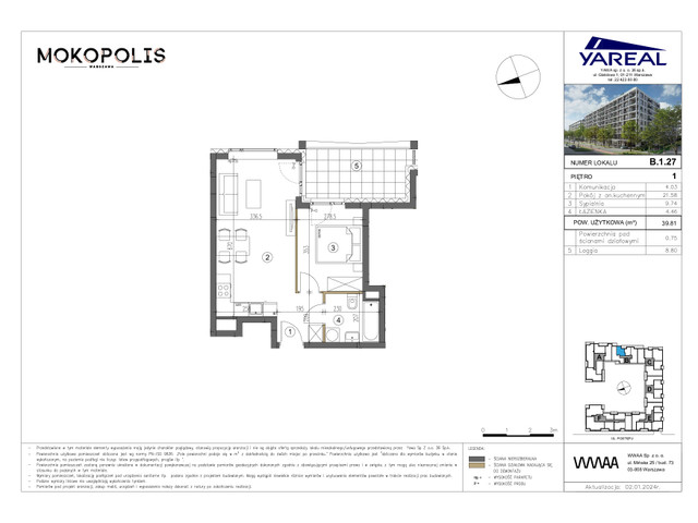 Mieszkanie w inwestycji MOKOPOLIS, symbol B.1.27 » nportal.pl