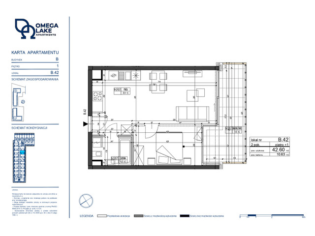 Mieszkanie w inwestycji Omega Lake Apartments, symbol B.1.42 » nportal.pl