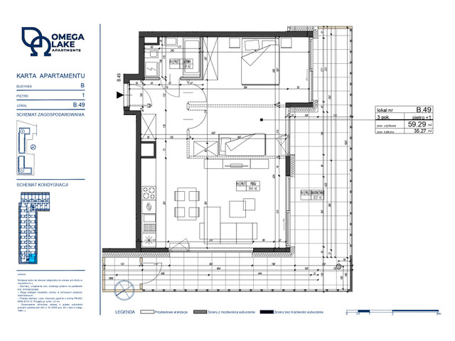 Mieszkanie w inwestycji Omega Lake Apartments, symbol B.1.49 » nportal.pl