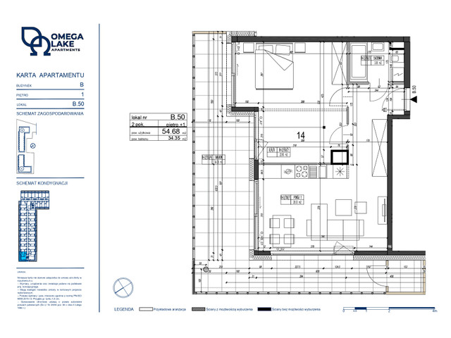 Mieszkanie w inwestycji Omega Lake Apartments, symbol B.1.50 » nportal.pl