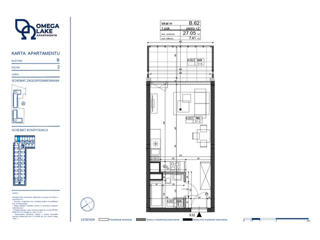 Komercyjne w inwestycji Omega Lake Apartments - lokale inwest..., budynek Do podanej ceny należy doliczyć 23% VAT., symbol B.2.62 » nportal.pl