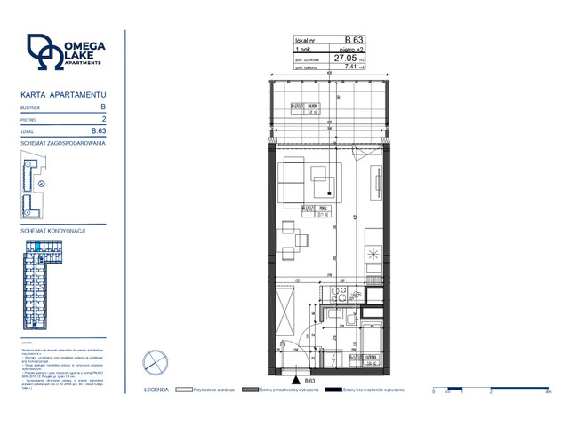 Komercyjne w inwestycji Omega Lake Apartments - lokale inwest..., budynek Do podanej ceny należy doliczyć 23% VAT., symbol B.2.63 » nportal.pl