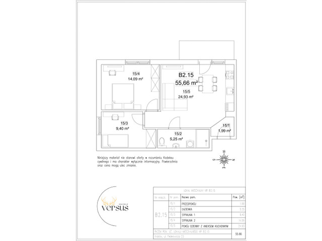 Mieszkanie w inwestycji Osiedle Versus, symbol B2/M15 » nportal.pl