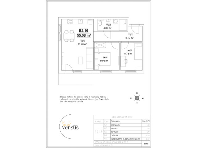 Mieszkanie w inwestycji Osiedle Versus, symbol B2/M16 » nportal.pl
