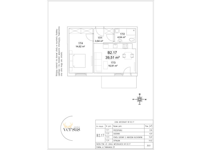 Mieszkanie w inwestycji Osiedle Versus, symbol B2/M17 » nportal.pl