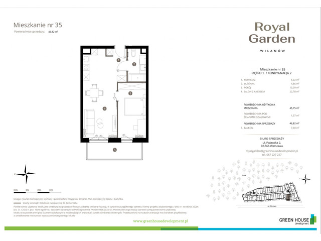 Mieszkanie w inwestycji Royal Garden Wilanów, symbol M.35 » nportal.pl