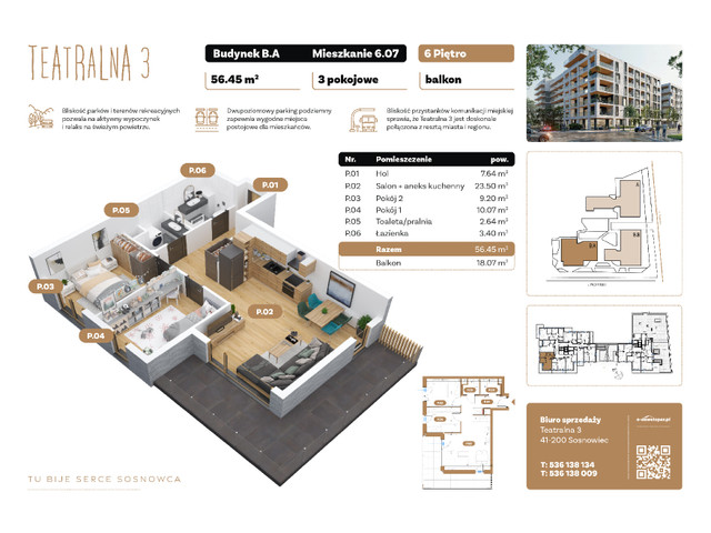 Mieszkanie w inwestycji Teatralna 3, symbol B6.A07 » nportal.pl