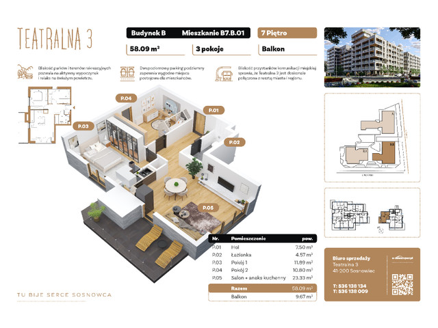 Mieszkanie w inwestycji Teatralna 3, symbol B7.B01 » nportal.pl