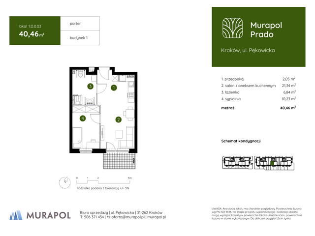 Mieszkanie w inwestycji Murapol Prado, symbol 1.D.0.03 » nportal.pl