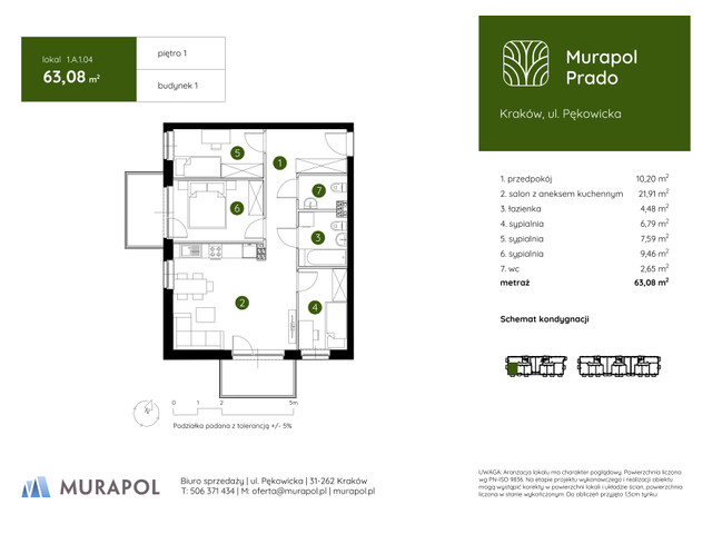 Mieszkanie w inwestycji Murapol Prado, symbol 1.A.1.04 » nportal.pl