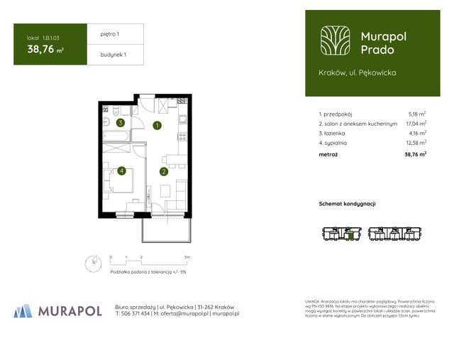 Mieszkanie w inwestycji Murapol Prado, symbol 1.B.1.03 » nportal.pl