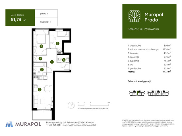 Mieszkanie w inwestycji Murapol Prado, symbol 1.B.1.05 » nportal.pl