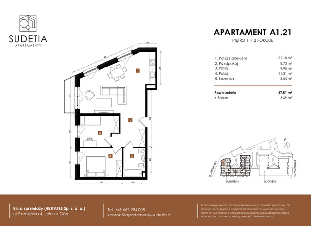 Mieszkanie w inwestycji APARTAMENTY SUDETIA, symbol A1.21 » nportal.pl