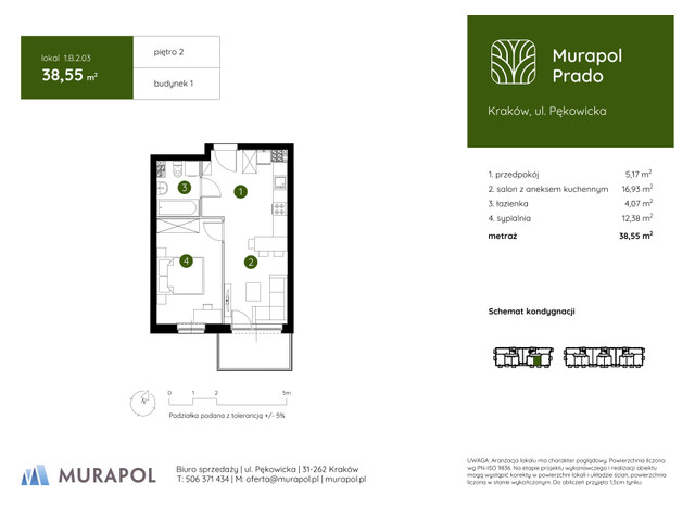 Mieszkanie w inwestycji Murapol Prado, symbol 1.B.2.03 » nportal.pl