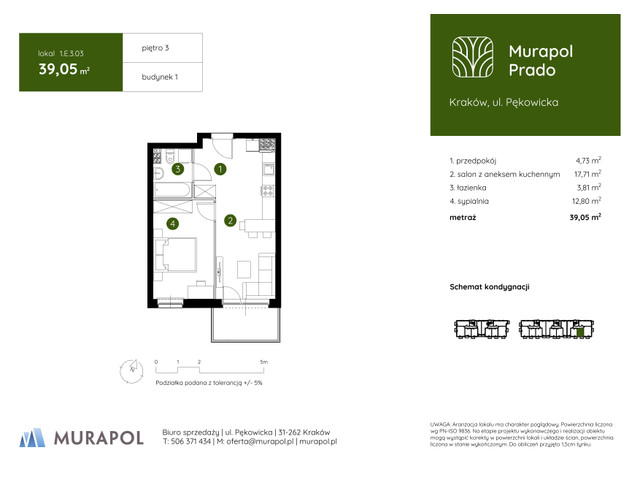 Mieszkanie w inwestycji Murapol Prado, symbol 1.E.3.03 » nportal.pl