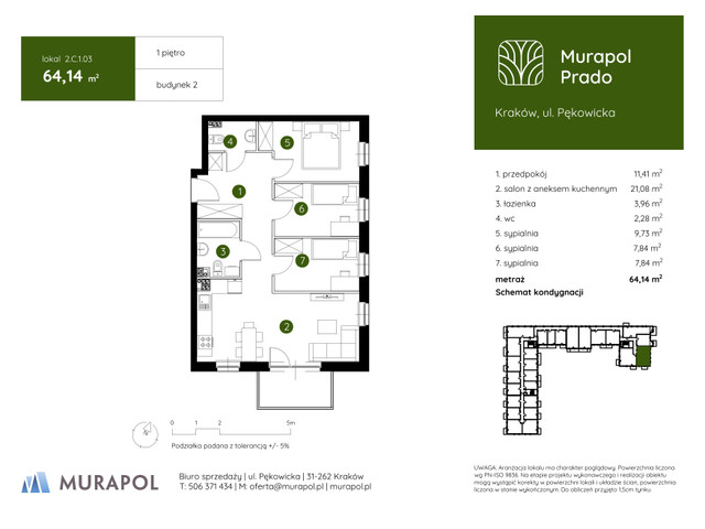 Mieszkanie w inwestycji Murapol Prado, symbol 2.C.1.03 » nportal.pl