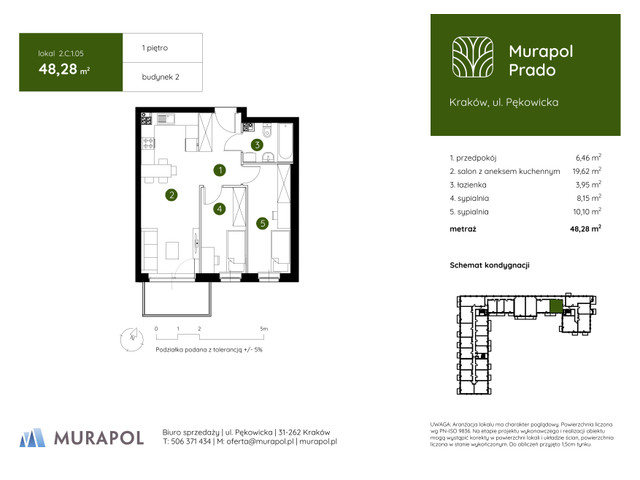 Mieszkanie w inwestycji Murapol Prado, symbol 2.C.1.05 » nportal.pl