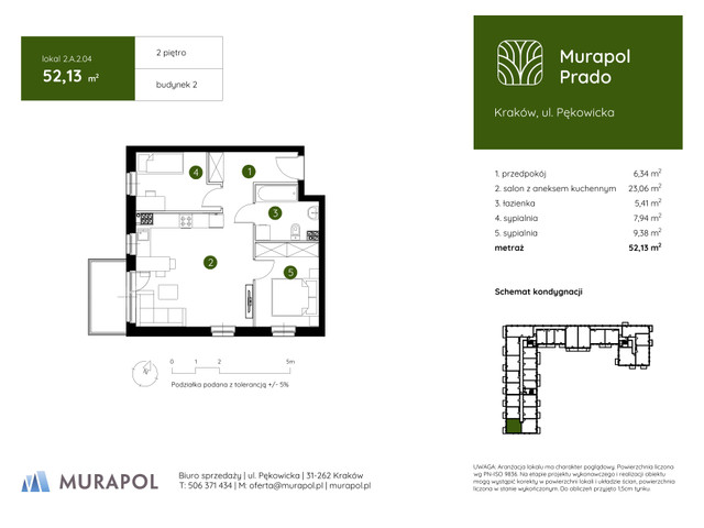 Mieszkanie w inwestycji Murapol Prado, symbol 2.A.2.04 » nportal.pl