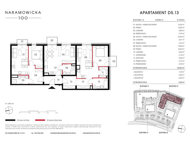 Mieszkanie w inwestycji Naramowicka 100, symbol D-D5.13 » nportal.pl