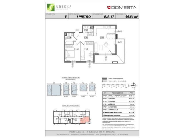 Mieszkanie w inwestycji Urzeka, symbol 5-5.A.17 » nportal.pl
