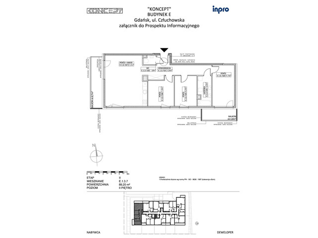 Mieszkanie w inwestycji Koncept, symbol E-E.1.3.7 » nportal.pl